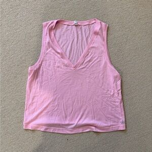 Alo pink vneck tank, worn once